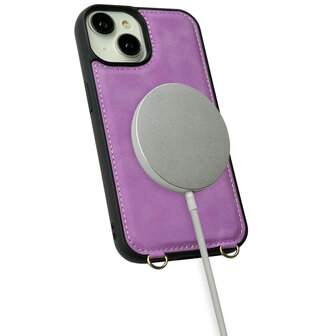 iPhone 14 Plus Bright Lila - Magsafe 2 in 1 met Koord