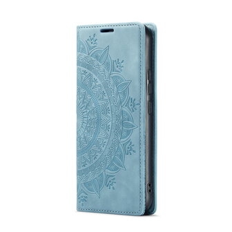 Samsung S24 Ultra Aqua Blue - Mandala Book Case
