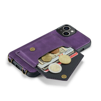 iPhone 15 Plus Deep Purple - Back Cover met Koord