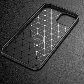 iPhone 15 - Carbon Back Cover - Zwart