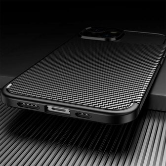 iPhone 15 - Carbon Back Cover - Zwart