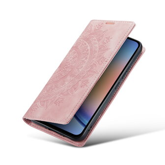 Samsung S24 Pale Pink - Mandala Book Case