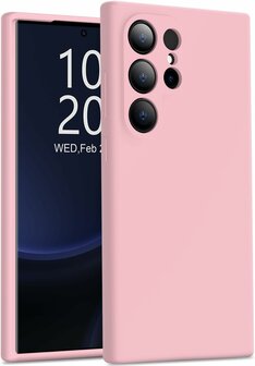 Samsung S24 Ultra - Liquid Back Cover - Zalm Roze