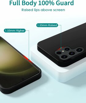 Samsung S24 Ultra - Zwart - TPU Back Cover met Koord