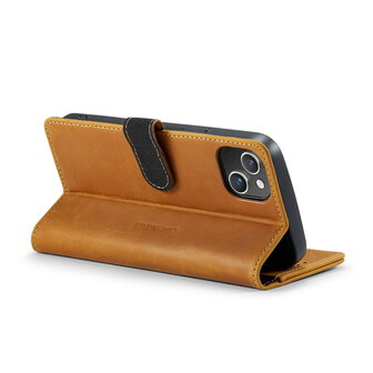 iPhone 15 Plus Bruin - Lederen Book Case