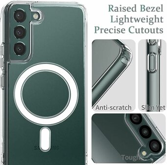 Samsung S22 Plus Transparant - Anti Shock - Geschikt voor Magsafe