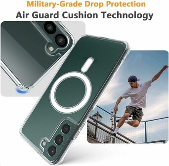 Samsung S22 Plus Transparant - Anti Shock - Geschikt voor Magsafe