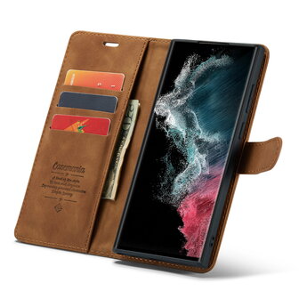 Samsung S24 Ultra Sienna Brown - 2 in 1 Book Case