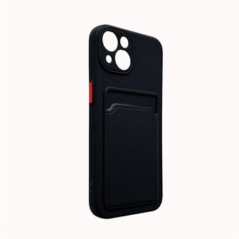 iPhone 15 Plus - Back Cover met Kaarthouder - Zwart