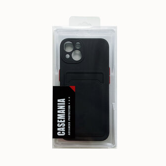 iPhone 15 Plus - Back Cover met Kaarthouder - Zwart