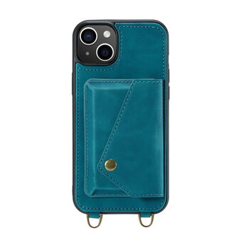 iPhone 15 Plus Emerald Green - Back Cover met Koord