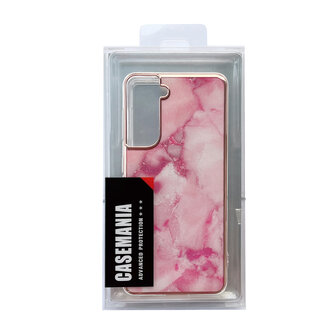Samsung S24 - Marmer Back Cover - Roze