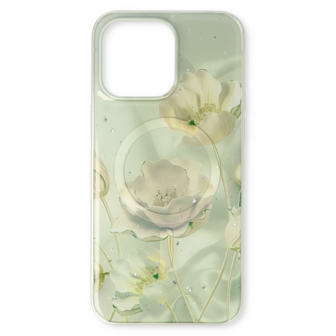 iPhone 15 Plus Groen - MagSafe TPU Marmer