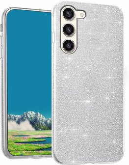 Samsung S24 - Glitter Back Cover - Zilver