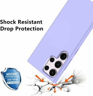 Samsung S24 Ultra - Paars - TPU Back Cover met Koord