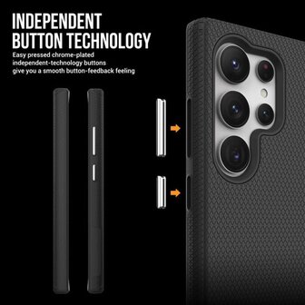 Samsung S24 Ultra Zwart - Anti Slip Matte Armor