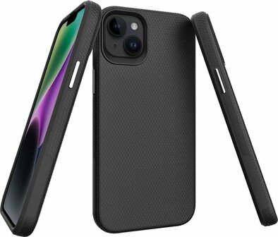 iPhone 15 Zwart - Anti Slip Matte Armor