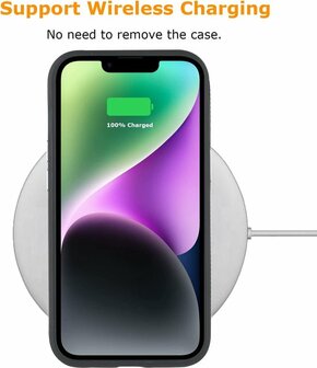 iPhone 15 Zwart - Anti Slip Matte Armor