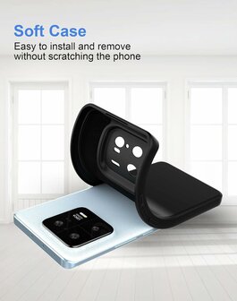 Xiaomi 13 Pro - Siliconen Back Cover - Zwart