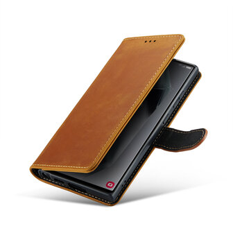 Samsung S24 Ultra Sienna Brown - Leather Book Case