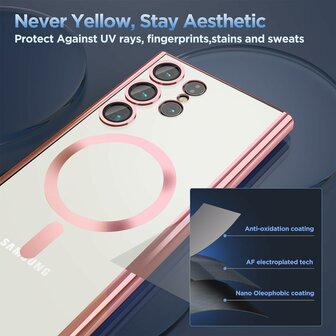 Samsung S24 Ultra Roze - TPU Back Cover - Geschikt voor Magsafe