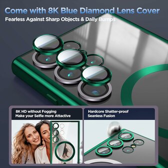 Samsung S24 Ultra Groen - TPU Back Cover - Geschikt voor Magsafe