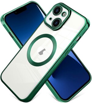 iPhone 15 Plus Groen - TPU Back Cover - Geschikt voor Magsafe