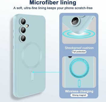 Samsung S24 - Licht Blauw Blauw - MagSafe Matte TPU