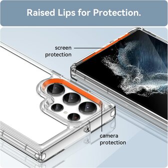 Samsung S24 Ultra Transparant - Armor Back Cover