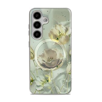 Samsung S24 Groen - MagSafe TPU Marmer