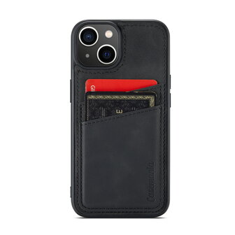 iPhone 14 Plus - Back Cover met Kaarthouder - Charcoal Gray