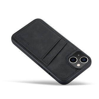 iPhone 14 Plus - Back Cover met Kaarthouder - Charcoal Gray