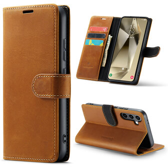 Samsung S24 Sienna Brown - Leather Book Case