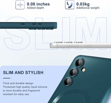 Samsung S24 - Donker Blauw - MagSafe Matte TPU