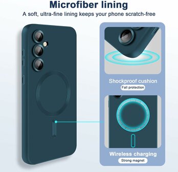 Samsung S24 - Donker Blauw - MagSafe Matte TPU