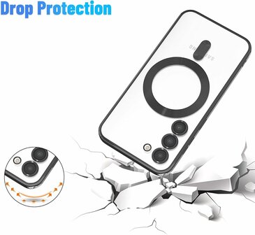 Samsung S24 Zwart - TPU Back Cover - Geschikt voor Magsafe