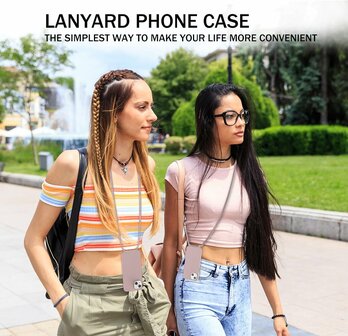 Samsung S24 - Roze - TPU Back Cover met Koord