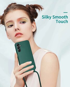 Samsung S24 - Groen - TPU Back Cover met Koord