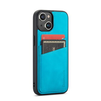 iPhone 14 Plus - Back Cover met Kaarthouder - Azure Blue