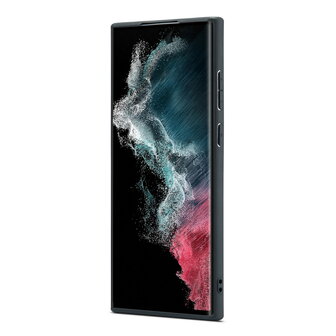 Samsung S23 Ultra - Back Cover met Kaarthouder - Charcoal Gray