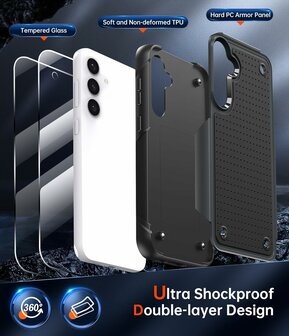 Samsung S23 FE Zwart - Armor Back Cover