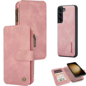 Samsung S23 Pale Pink - 2 in 1 Book Case met Rits