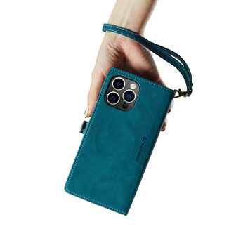 iPhone 15 Plus Emerald Green - MagSafe Book Case met Rits