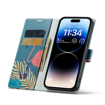 iPhone 14 Pro met Tropica Print - Book Case