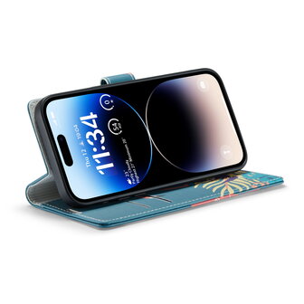 iPhone 14 Pro met Tropica Print - Book Case