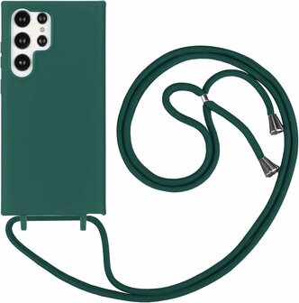 Samsung S23 Ultra Groen - TPU Back Cover met Koord