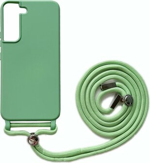 Samsung S22 Licht Groen - TPU Back Cover met Koord
