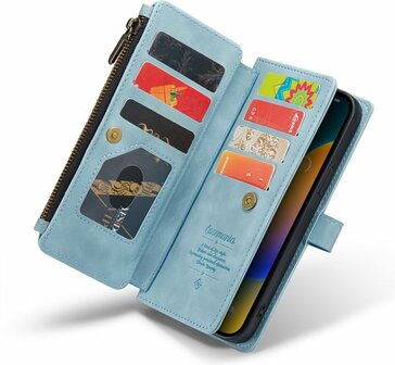 iPhone 14 Pro Aqua Blue - Book Case met Rits