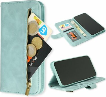 iPhone 14 Pro Aqua Blue - HQ Rits Book Case