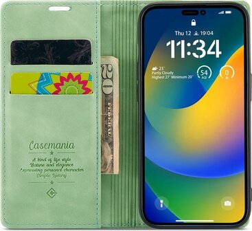 iPhone 14 Pro Pistache Green - Book Case